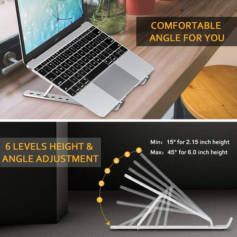 Image of Laptop Stand for MacBook Pro Notebook Stand Foldable Aluminium Alloy Tablet Stand Bracket Laptop Holder for Notebook - ALL GIFTS FACTORY