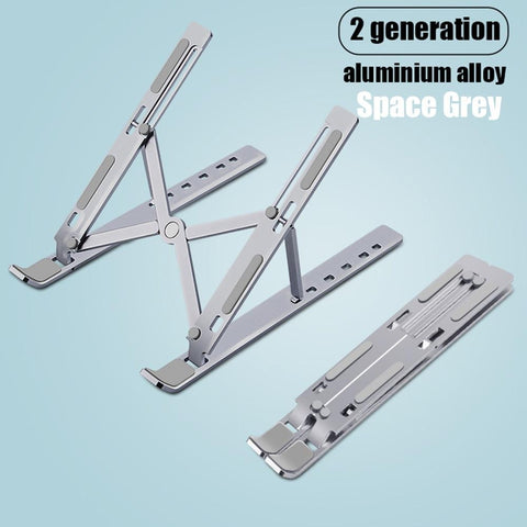 Image of Laptop Stand for MacBook Pro Notebook Stand Foldable Aluminium Alloy Tablet Stand Bracket Laptop Holder for Notebook - ALL GIFTS FACTORY