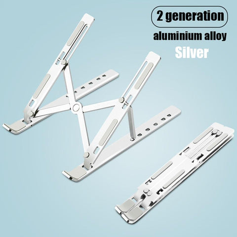 Image of Laptop Stand for MacBook Pro Notebook Stand Foldable Aluminium Alloy Tablet Stand Bracket Laptop Holder for Notebook - ALL GIFTS FACTORY