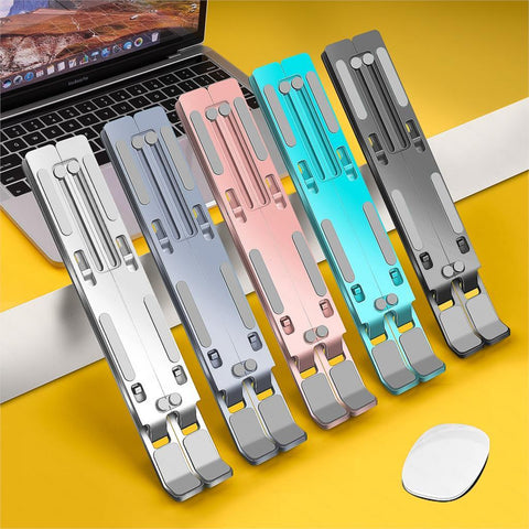 Image of Laptop Stand for MacBook Pro Notebook Stand Foldable Aluminium Alloy Tablet Stand Bracket Laptop Holder for Notebook - ALL GIFTS FACTORY