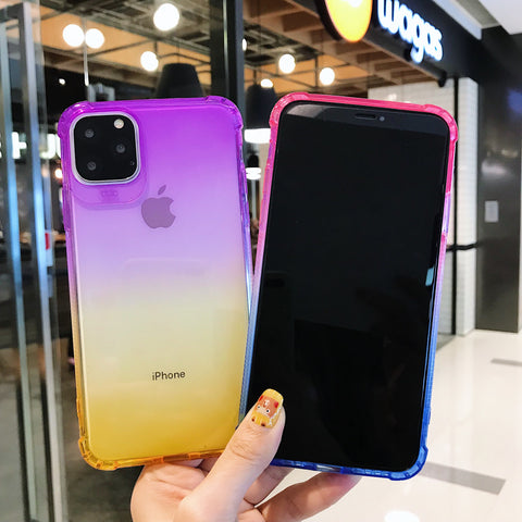 Image of Gradient Anti-Fall Phone Case for iPhone - ALL GIFTS FACTORY