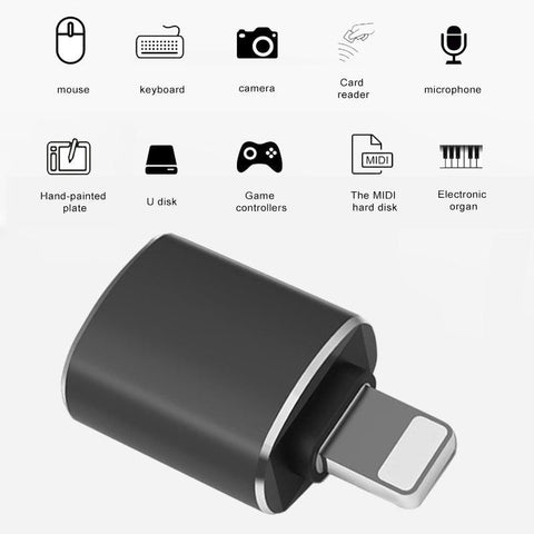 Image of OTG Adapter for iPhone Xs 11 12 Pro Max Converters Charging Data for iPad IOS 13 To USB 3.0 Suport U Disk Smartphone Accessories - ALL GIFTS FACTORY