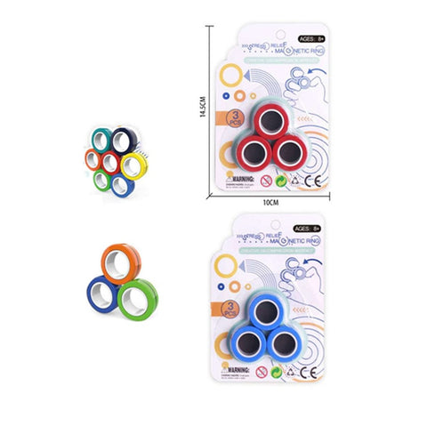 Image of Magnetic Rings Fun Spin Toy - ALL GIFTS FACTORY