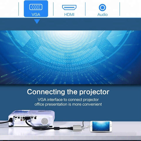 Image of HDMI VGA to lightning adapter for Apple to Audio AV Multiple Digital Adapter Connector for iPhone X 8 for ipad ios 13 - ALL GIFTS FACTORY