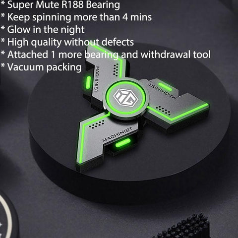 Image of Hand Spinner Luminous Light New Mute Bearing R188 Gift Box Fidget Alloy Metal Relief Stress Toy Senior Gyro Silent for Kids Xmas