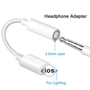 Headphone adapter lightning to 3.5mm audio converter cable for iOS 11 - ALL GIFTS FACTORY