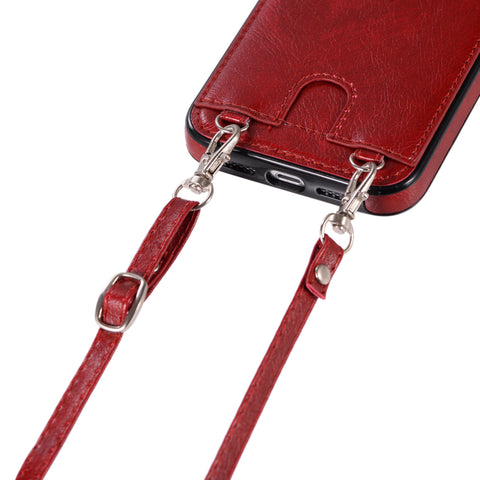 Image of Leather phone case cover with a belt - ALL GIFTS FACTORY