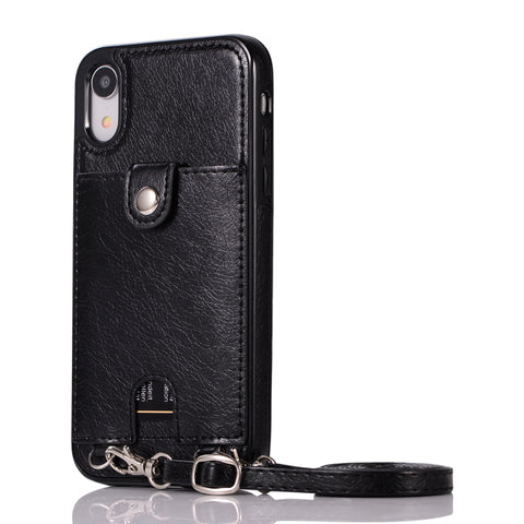 Image of Leather phone case cover with a belt - ALL GIFTS FACTORY