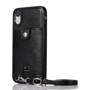 Leather phone case cover with a belt - ALL GIFTS FACTORY