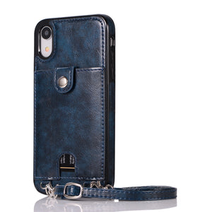 Leather phone case cover with a belt - ALL GIFTS FACTORY