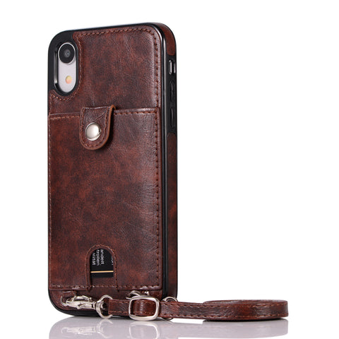 Image of Leather phone case cover with a belt - ALL GIFTS FACTORY