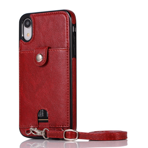 Image of Leather phone case cover with a belt - ALL GIFTS FACTORY