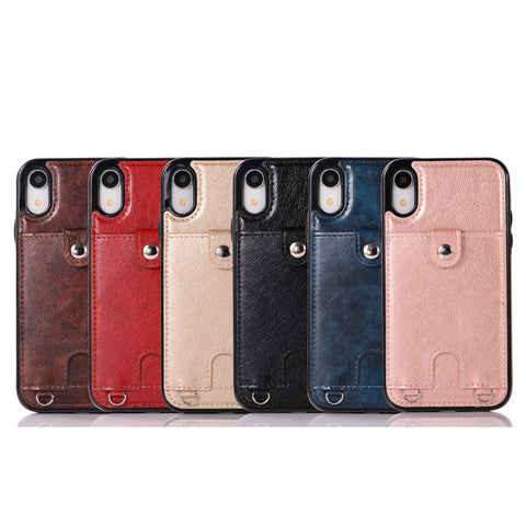 Image of Leather phone case cover with a belt - ALL GIFTS FACTORY