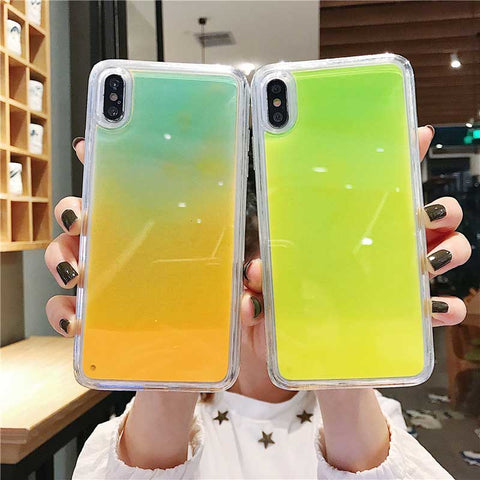 Image of Luminous liquid quicksand phone case - ALL GIFTS FACTORY