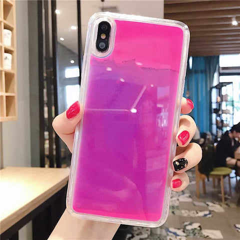 Image of Luminous liquid quicksand phone case - ALL GIFTS FACTORY