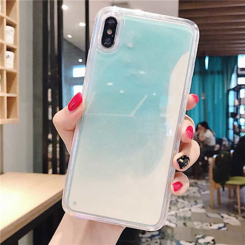 Image of Luminous liquid quicksand phone case - ALL GIFTS FACTORY