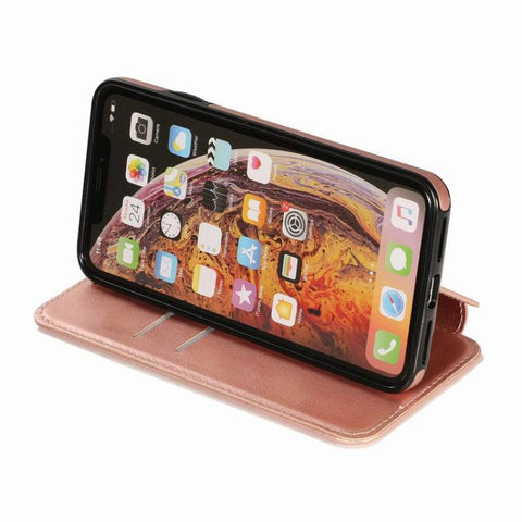 Image of Magnetic suction leather phone case - ALL GIFTS FACTORY