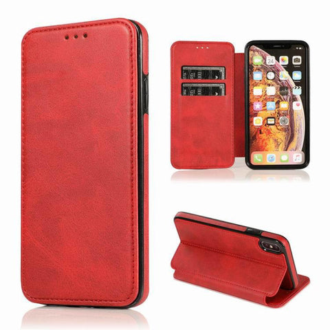 Image of Magnetic suction leather phone case - ALL GIFTS FACTORY