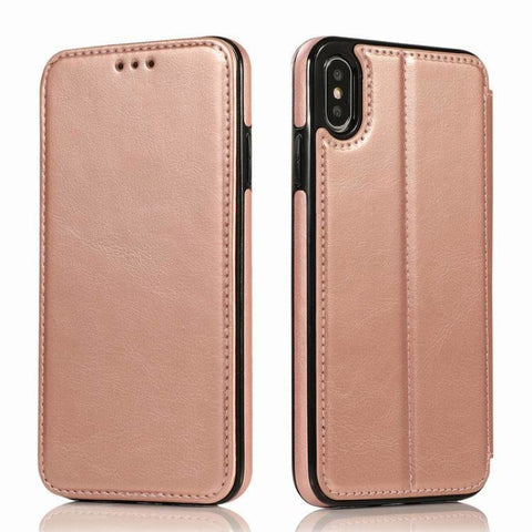 Image of Magnetic suction leather phone case - ALL GIFTS FACTORY