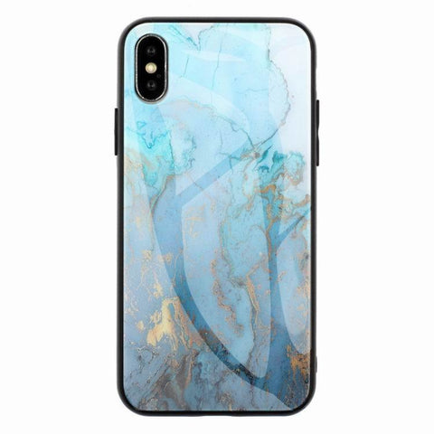 Image of Marble Hard Tempered Glass phone case - ALL GIFTS FACTORY