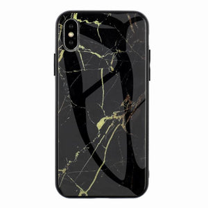 Marble Hard Tempered Glass phone case - ALL GIFTS FACTORY