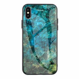 Marble Hard Tempered Glass phone case - ALL GIFTS FACTORY