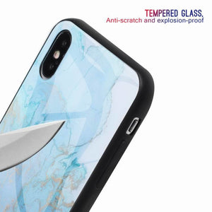 Marble Hard Tempered Glass phone case - ALL GIFTS FACTORY