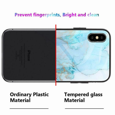 Image of Marble Hard Tempered Glass phone case - ALL GIFTS FACTORY