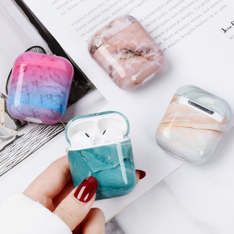 Image of Marble Pattern Cases For Original Apple Airpods 1 2 - ALL GIFTS FACTORY