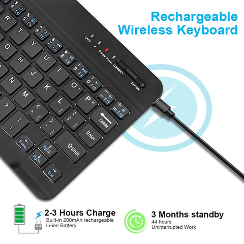 Image of Mini Wireless Keyboard Bluetooth Keyboard For ipad Phone Tablet Rubber keycaps Rechargeable keyboard For Android ios Windows - ALL GIFTS FACTORY