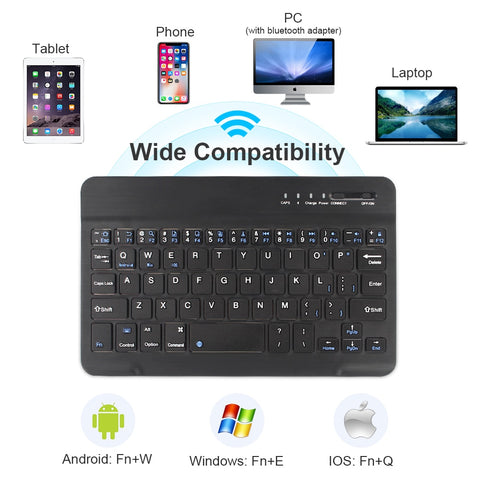 Image of Mini Wireless Keyboard Bluetooth Keyboard For ipad Phone Tablet Rubber keycaps Rechargeable keyboard For Android ios Windows - ALL GIFTS FACTORY