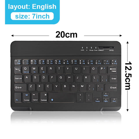 Image of Mini Wireless Keyboard Bluetooth Keyboard For ipad Phone Tablet Rubber keycaps Rechargeable keyboard For Android ios Windows - ALL GIFTS FACTORY