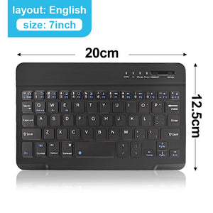 Mini Wireless Keyboard Bluetooth Keyboard For ipad Phone Tablet Rubber keycaps Rechargeable keyboard For Android ios Windows - ALL GIFTS FACTORY