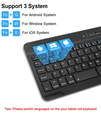 Image of Mini Wireless Keyboard Bluetooth Keyboard For ipad Phone Tablet Rubber keycaps Rechargeable keyboard For Android ios Windows - ALL GIFTS FACTORY