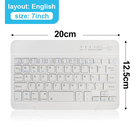 Image of Mini Wireless Keyboard Bluetooth Keyboard For ipad Phone Tablet Rubber keycaps Rechargeable keyboard For Android ios Windows - ALL GIFTS FACTORY