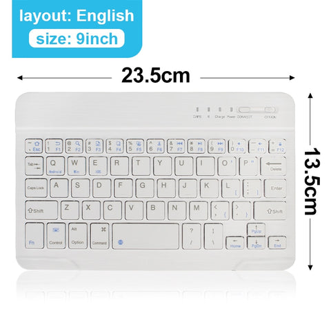 Image of Mini Wireless Keyboard Bluetooth Keyboard For ipad Phone Tablet Rubber keycaps Rechargeable keyboard For Android ios Windows - ALL GIFTS FACTORY