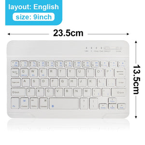 Mini Wireless Keyboard Bluetooth Keyboard For ipad Phone Tablet Rubber keycaps Rechargeable keyboard For Android ios Windows - ALL GIFTS FACTORY