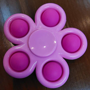 New Plus Fidget spinner 5 sides Custom Popit Finger Fidget Spinner Toys Pop It Flip Spinning Fidget Toys