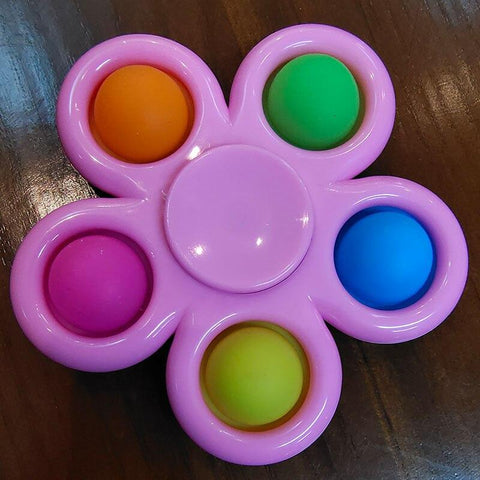 Image of New Plus Fidget spinner 5 sides Custom Popit Finger Fidget Spinner Toys Pop It Flip Spinning Fidget Toys