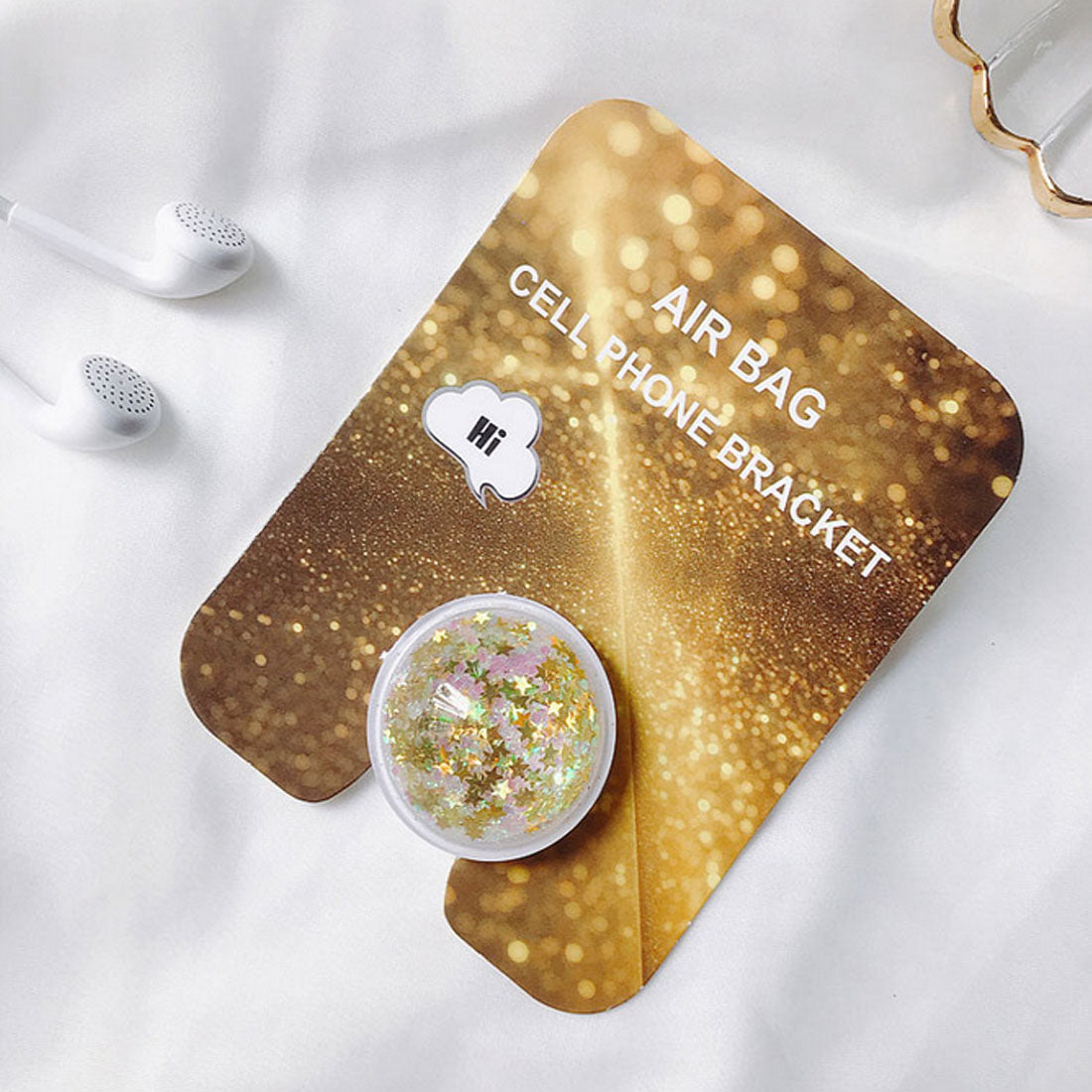 Liquid  Popsockets  Glitter Sparkling Pop up Phone grip Holder stand