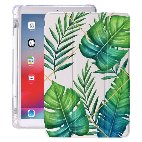 Image of Plant Leaves With Pencil Holder For iPad AIR 3 10.5 Pro 11 2020 Air 4 10.9 2018 9.7 6th 7th 8th Generation Case 10.2 2019 Mini 5 - All Fancy Phone Cases