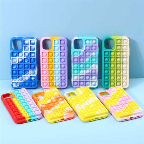 Image of Pop Fidget Toys Push It Bubble case For iPhone models