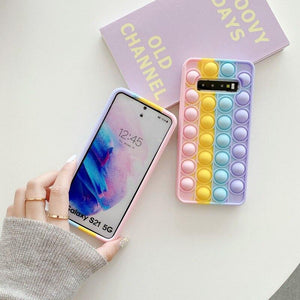 Push Pop Bubble Fidget Toys 3D Soft Case For Samsung phone models