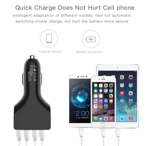 Image of QC3.0 7A 4 USB Port Fast Charging Car Charger Adapter - ALL GIFTS FACTORY