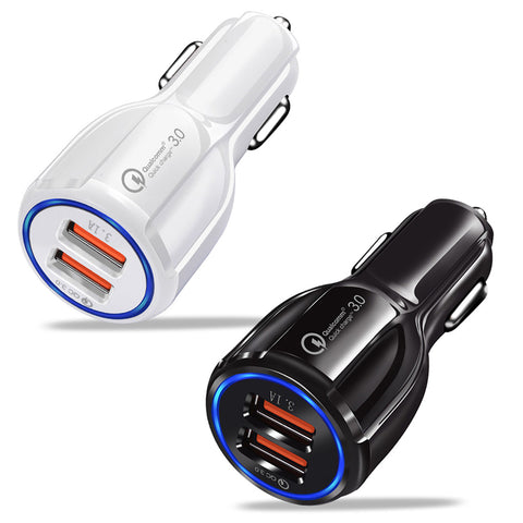 Image of QC3.0+3.1A Dual USB Fast Charging Car Charger - ALL GIFTS FACTORY