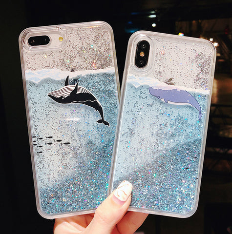 Image of Quicksand Liquid Whale Phone Case for iPhone - ALL GIFTS FACTORY