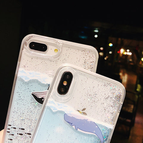 Image of Quicksand Liquid Whale Phone Case for iPhone - ALL GIFTS FACTORY