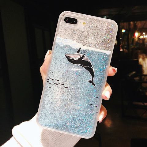 Image of Quicksand Liquid Whale Phone Case for iPhone - ALL GIFTS FACTORY