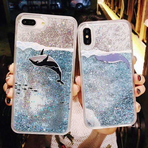 Image of Quicksand Liquid Whale Phone Case for iPhone - ALL GIFTS FACTORY