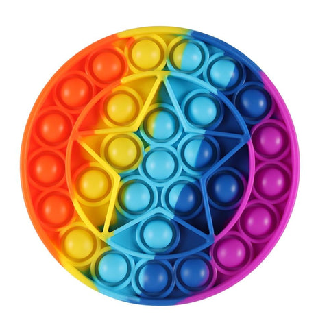 Image of Rainbow Push Bubble Pops Fidget Sensory Toy for Autisim Special Needs Anti-stress Game Stress Relief Squishy Pop Fidget Toys - ALL GIFTS FACTORY